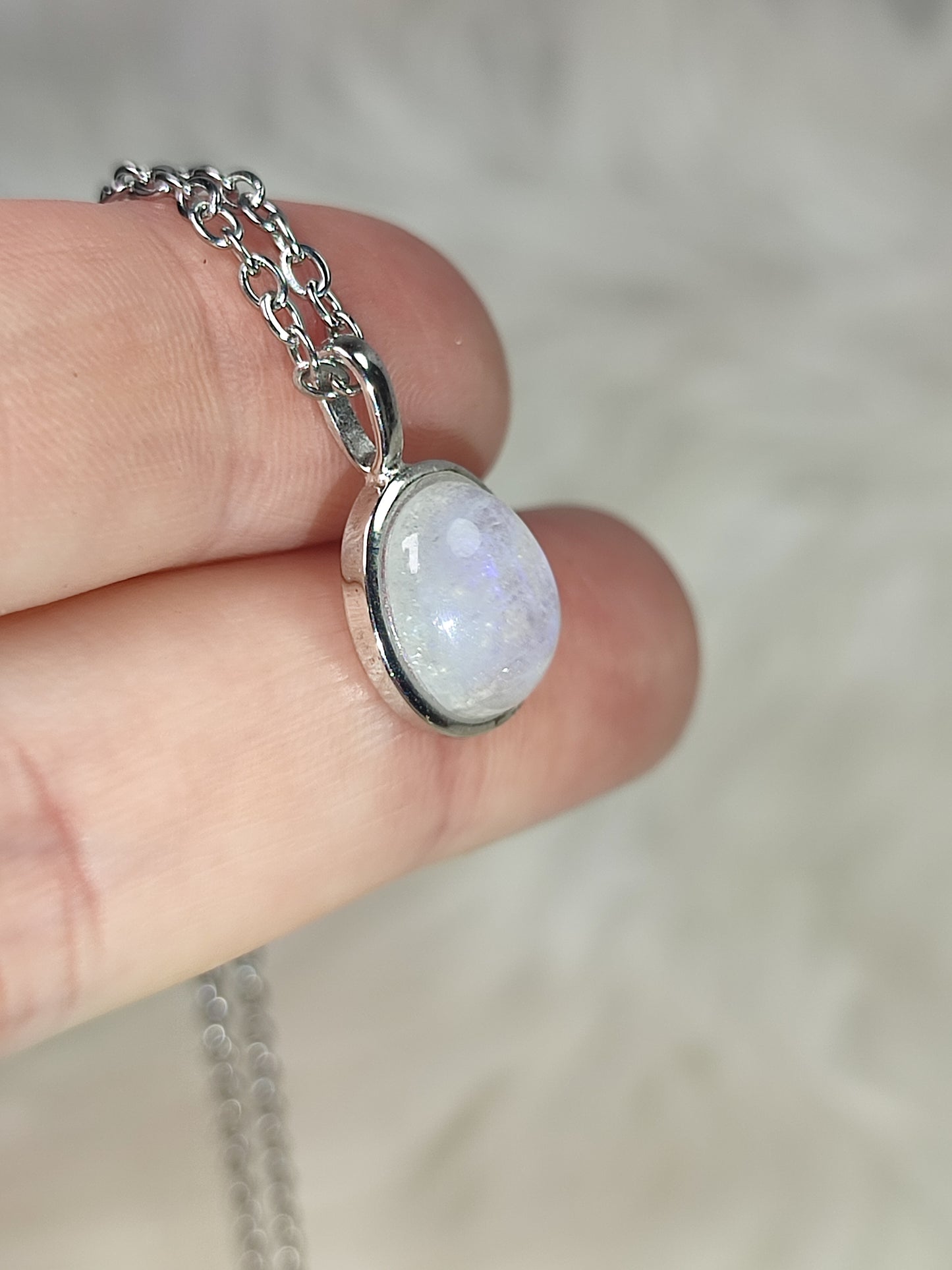 Colgante plata 925 y piedra luna n° 104