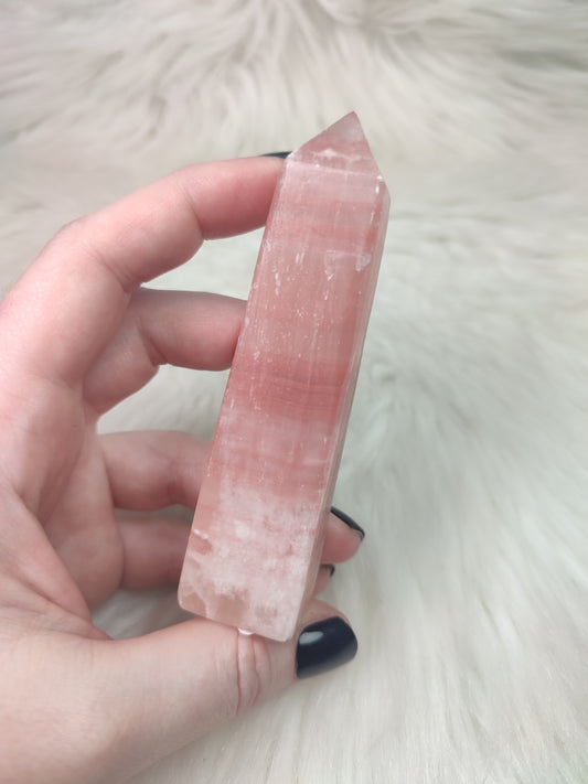 Punta calcita rosa o calcita fresa 136 gramos - 261