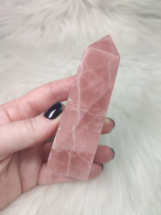 Punta calcita rosa o calcita fresa 195 gramos - 248