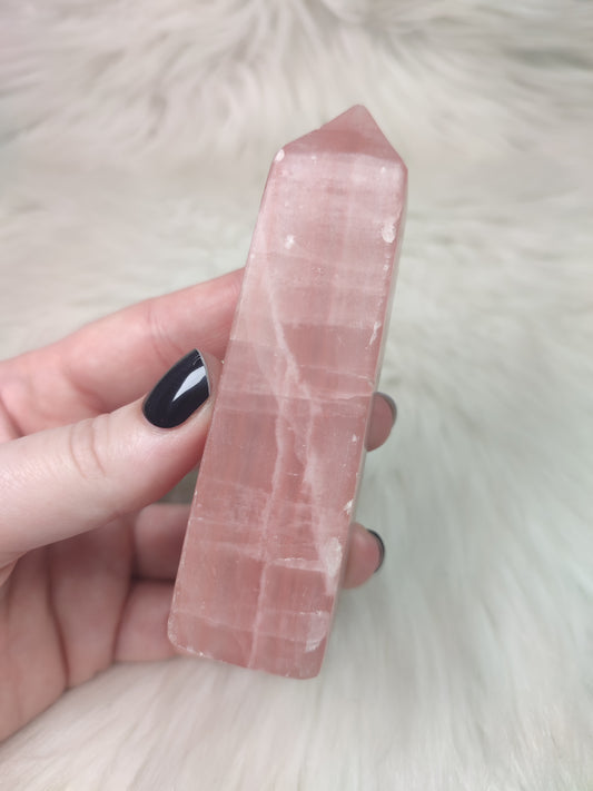 Punta calcita rosa o calcita fresa 195 gramos - 248