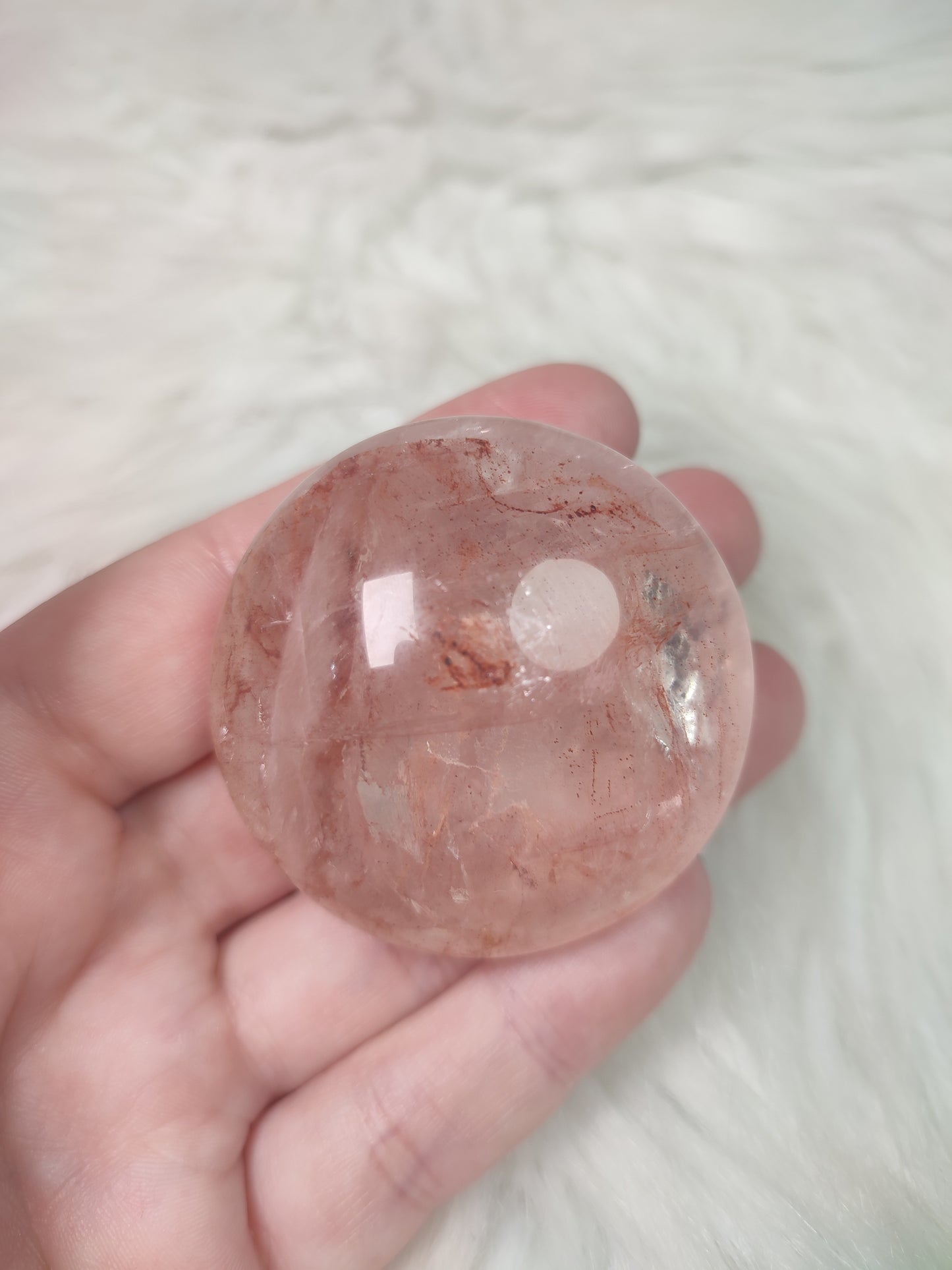 Masajeador cuarzo hematoide o cuarzo fuego masajeador - N° 90