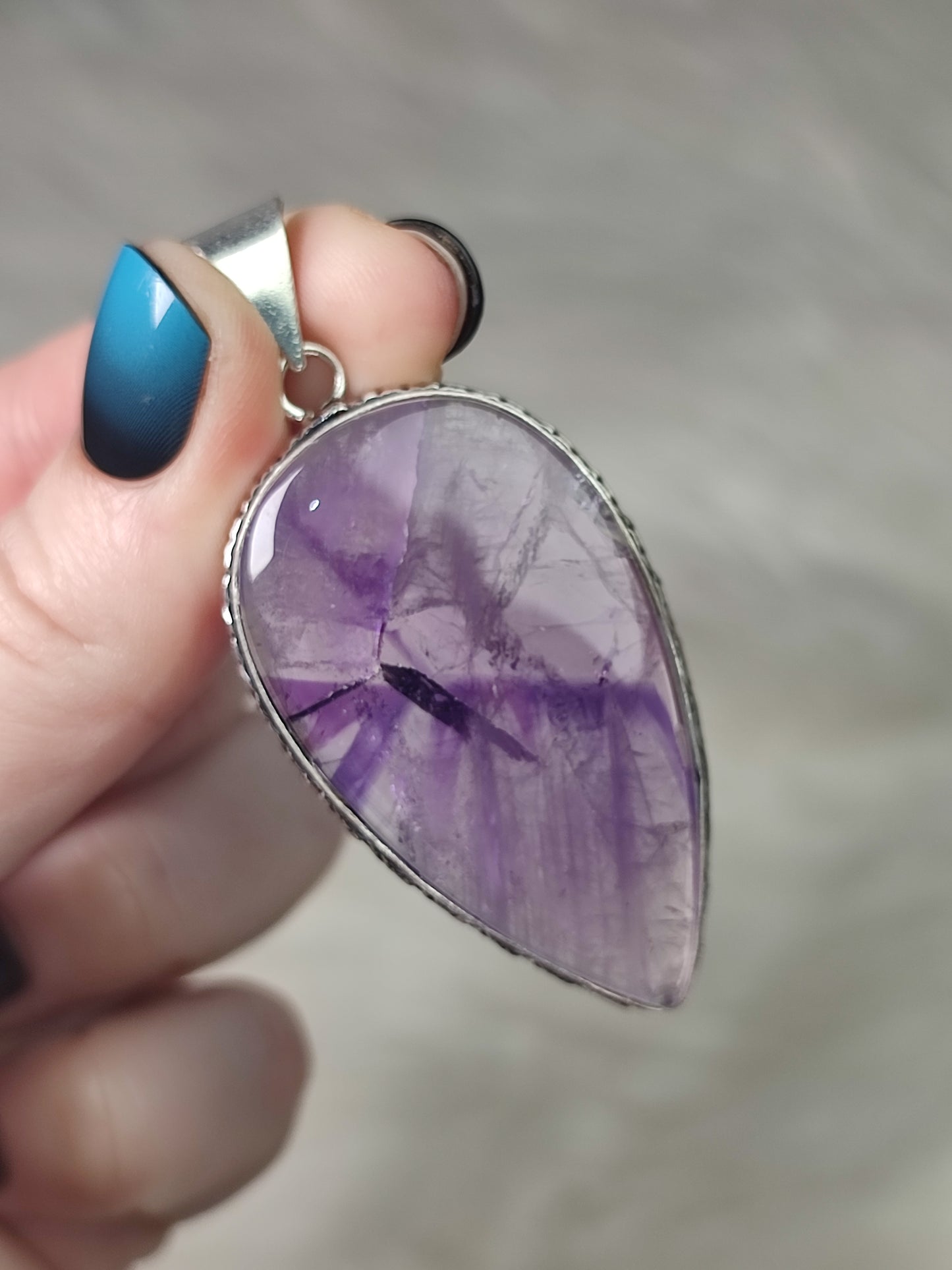 Colgante baño de plata con amatista - n° A3