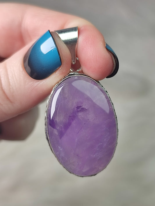 Colgante baño de plata con amatista - n° A2