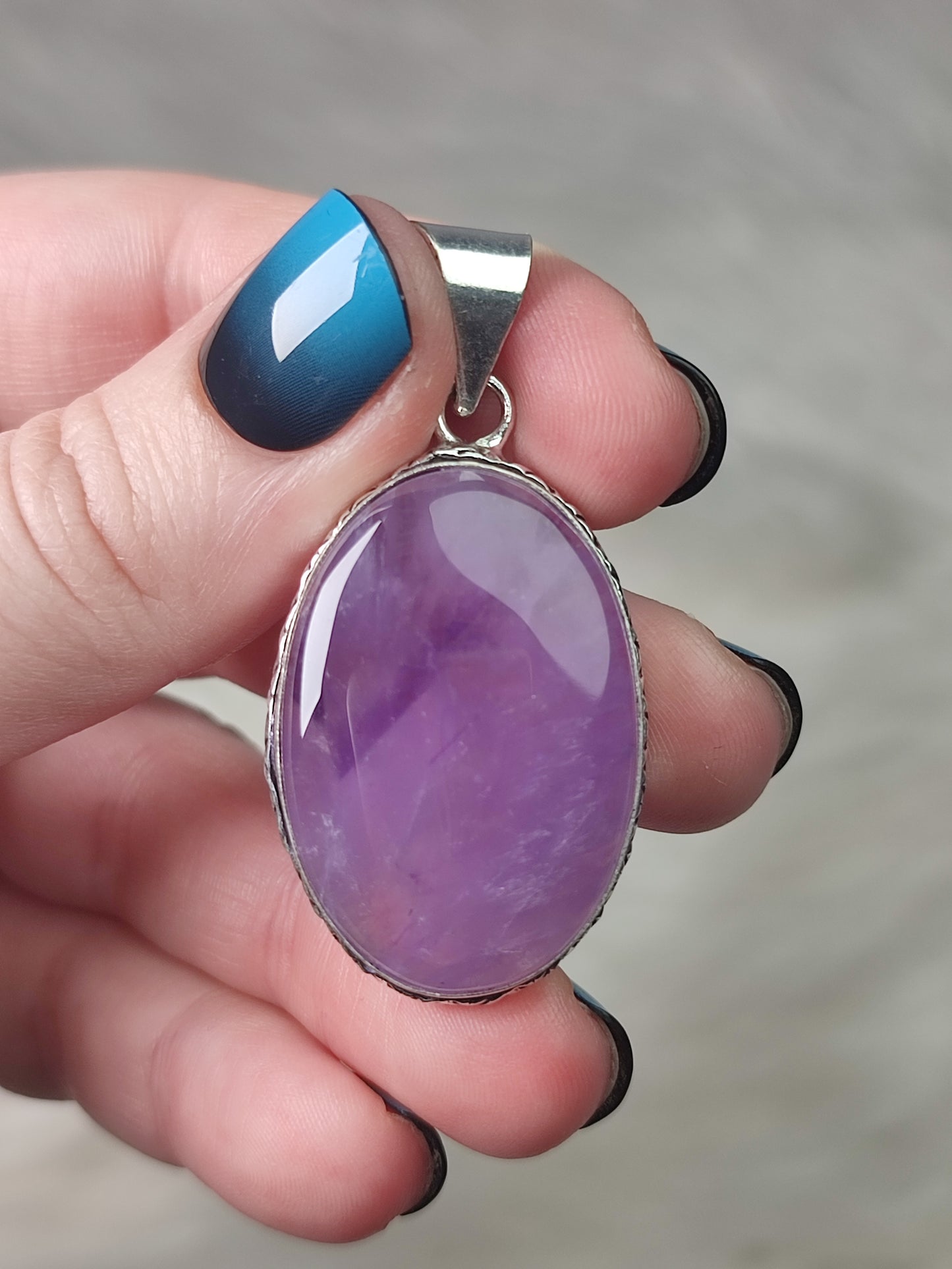 Colgante baño de plata con amatista - n° A2