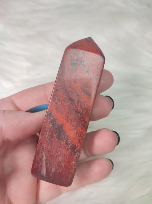 Punta jaspe rojo 111 gramos - 217