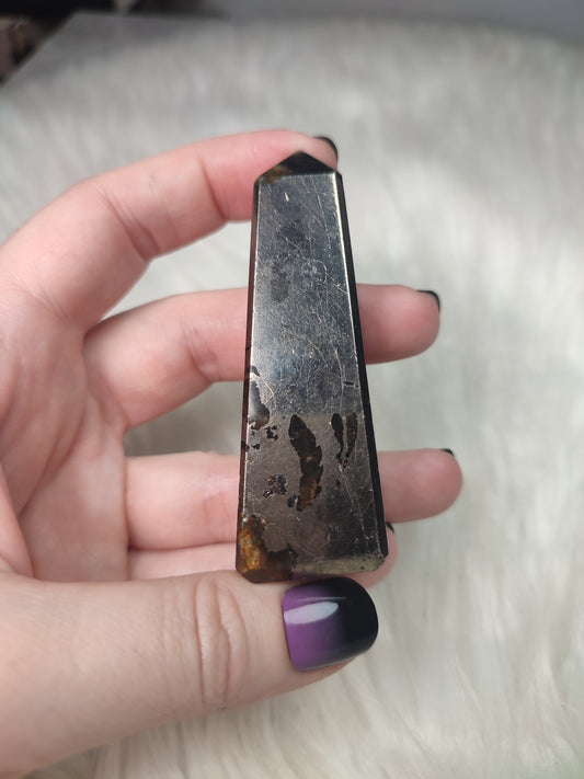 Punta pirita con cuarzo sanador - N° 15