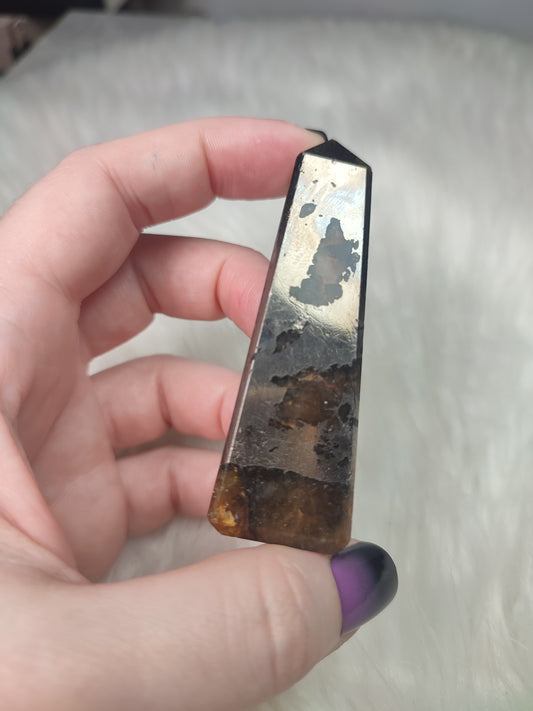 Punta pirita con cuarzo sanador - N° 15