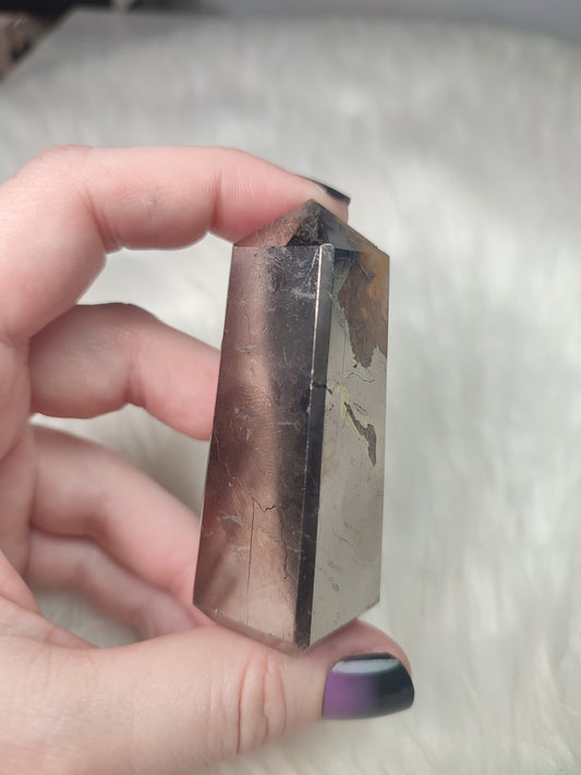 Punta pirita con cuarzo sanador - N° 22