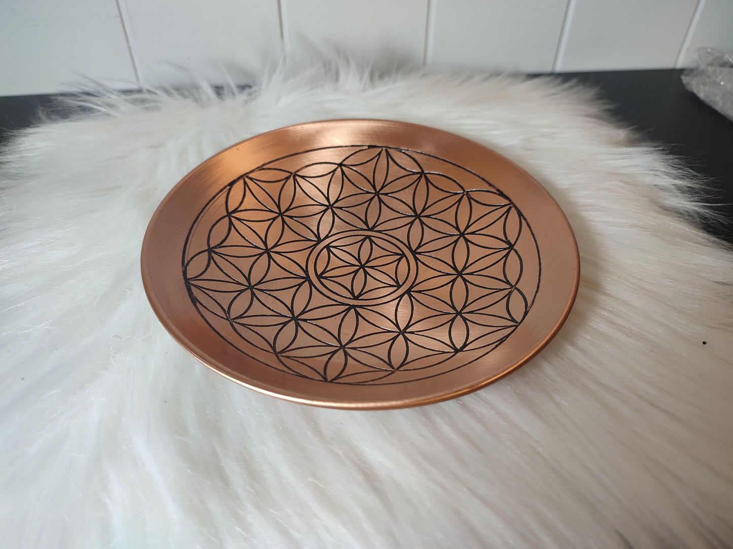 Plato de cobre Flor de la Vida