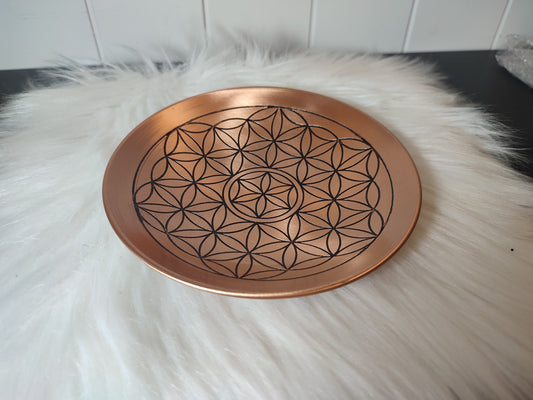 Plato de cobre Flor de la Vida