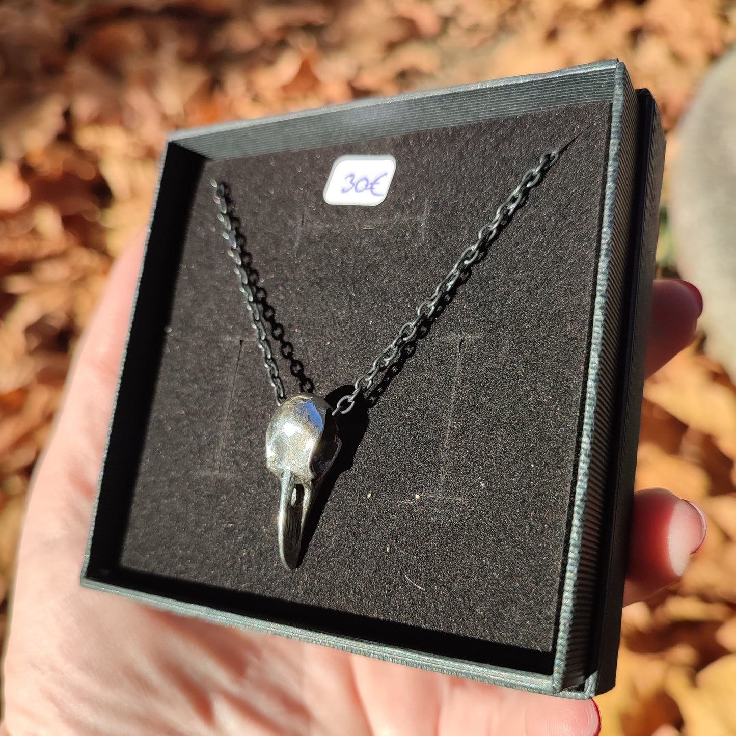 Alchemy Gothic ✨ Colgante calavera cuervo