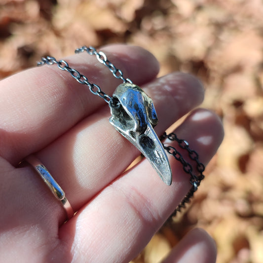 Alchemy Gothic ✨ Colgante calavera cuervo