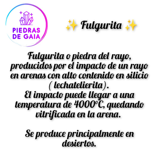 Fulgurita - Arena petrificada