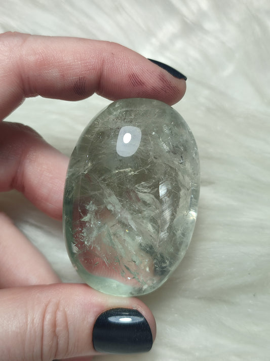 Rodado prasiolita - amatista verde n°21 con video