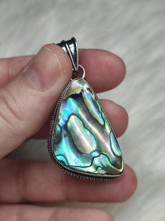 Colgante baño de plata con abulón - N° 42