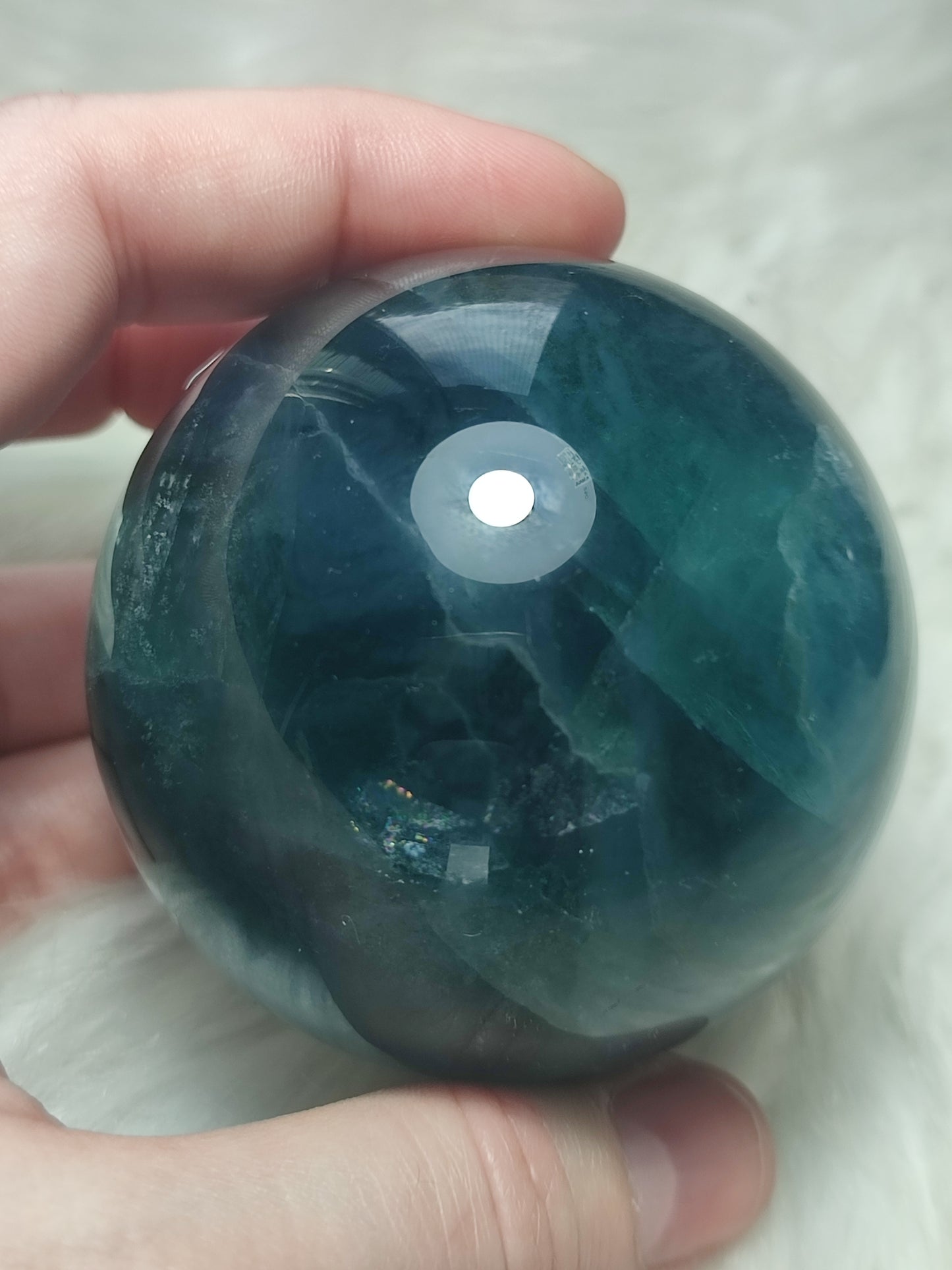 Esfera fluorita Azul alta calidad 415 gramos