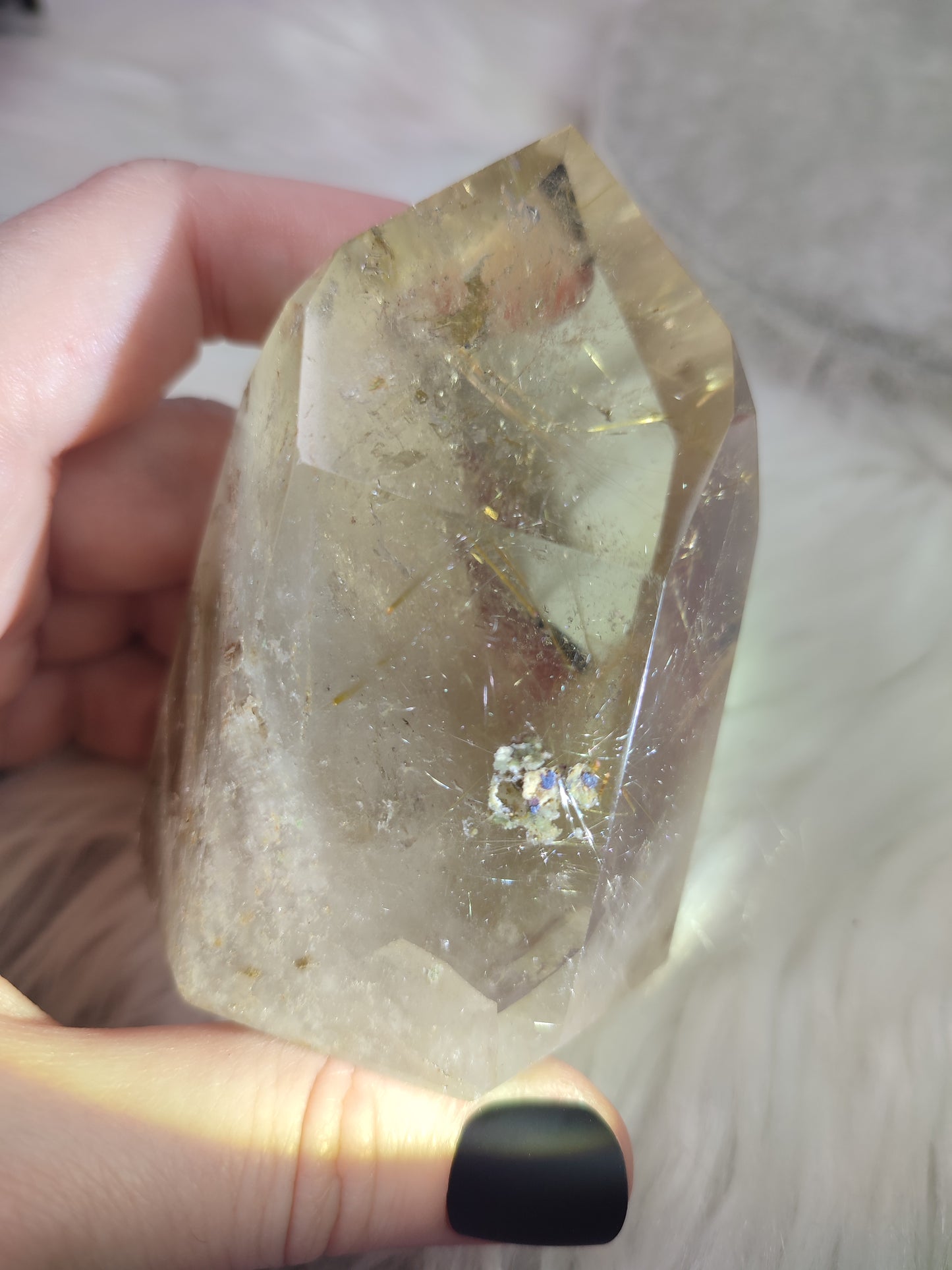 Punta cuarzo con rutilo y hematite - n° 50