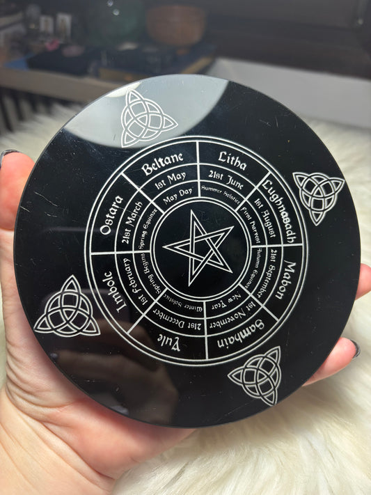 Placa cristal Sabbats Wicca - Diferentes tamaños