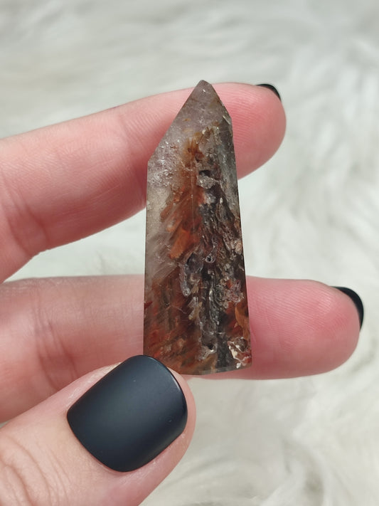 Punta cuarzo anfíbol n° 35