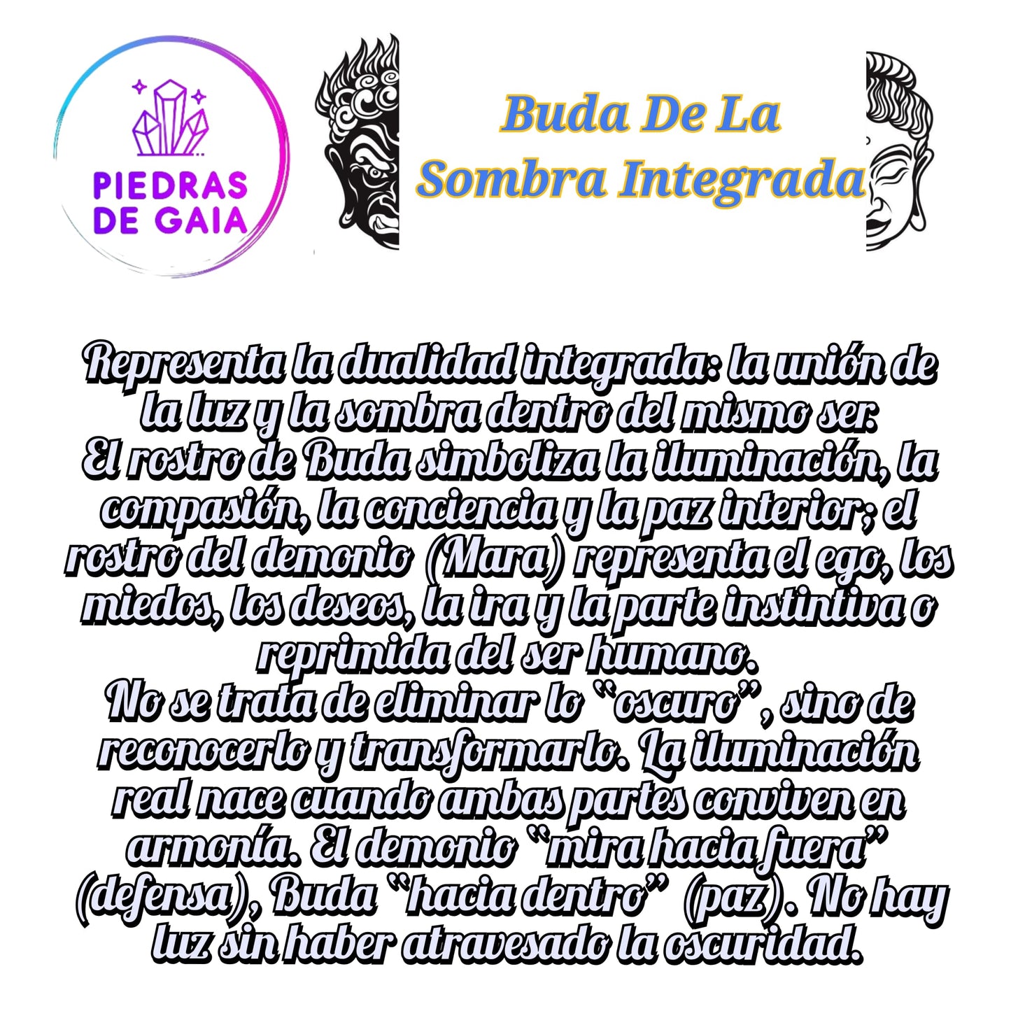 Buda de la Sombra Integrada Obsidiana Plateada