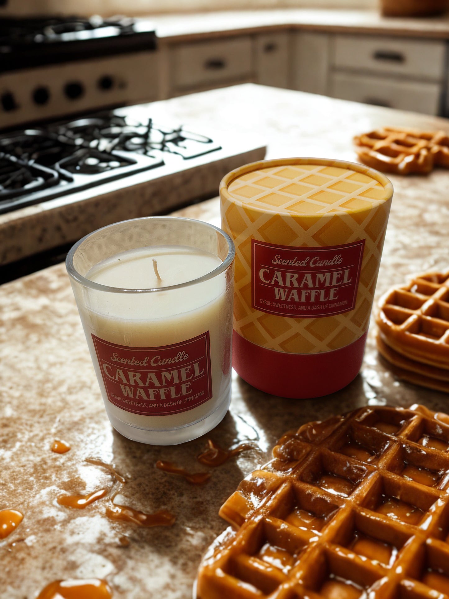 Vela Gofre De Caramelo