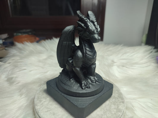 Dragón obsdiana negra + 500 gramos