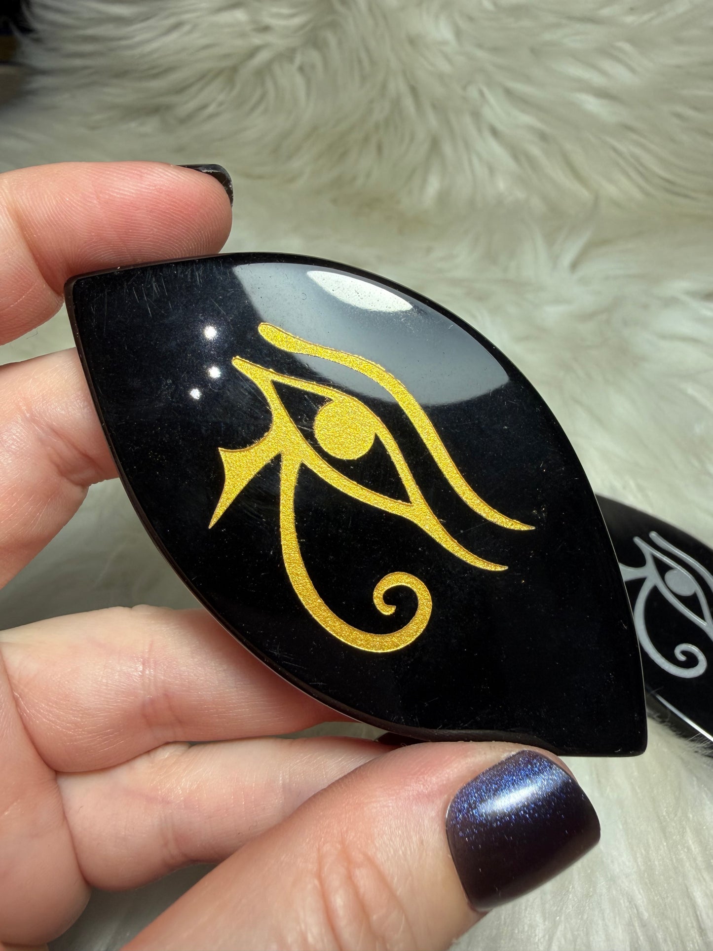 Ojo de Horus en obsidiana - 2 colores