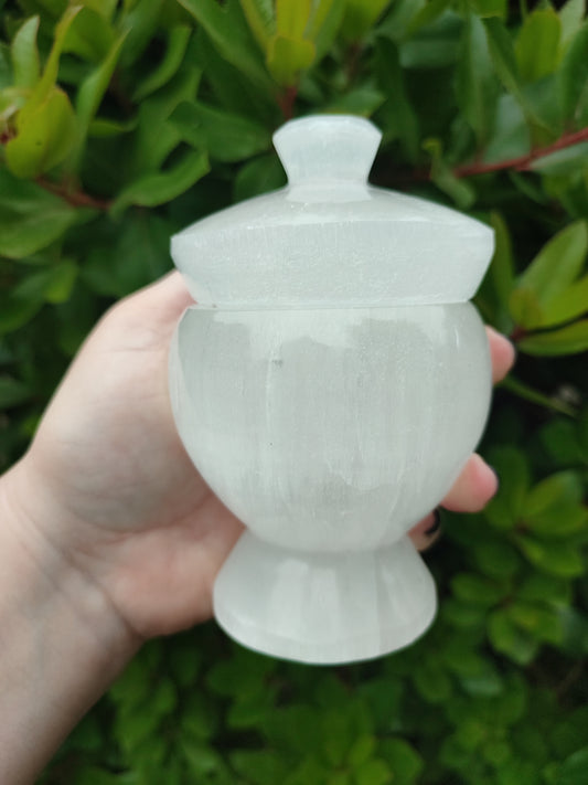 Cáliz - Joyero selenita + 600 gramos