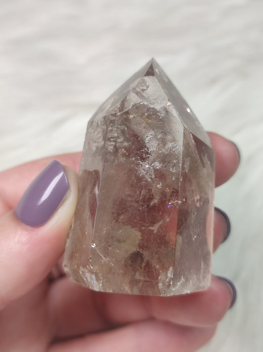 Punta cuarzo jardín ahumado 66