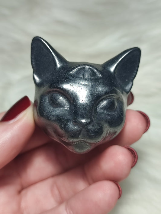 Cabeza Gato Bastet Shungit