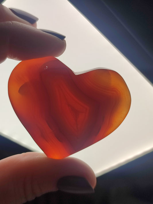 Corazón ágata Cornalina - N° 9