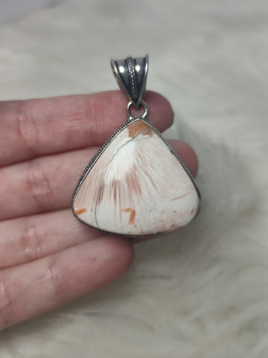 Colgante baño de plata con escolecita con estilbita n°10