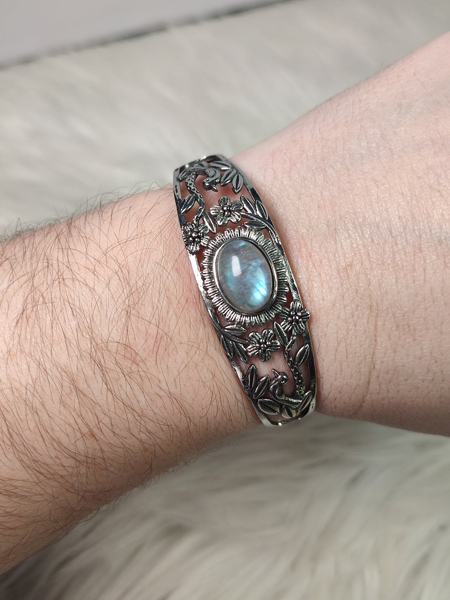 Brazalete ajustable con labradorita - n° 5