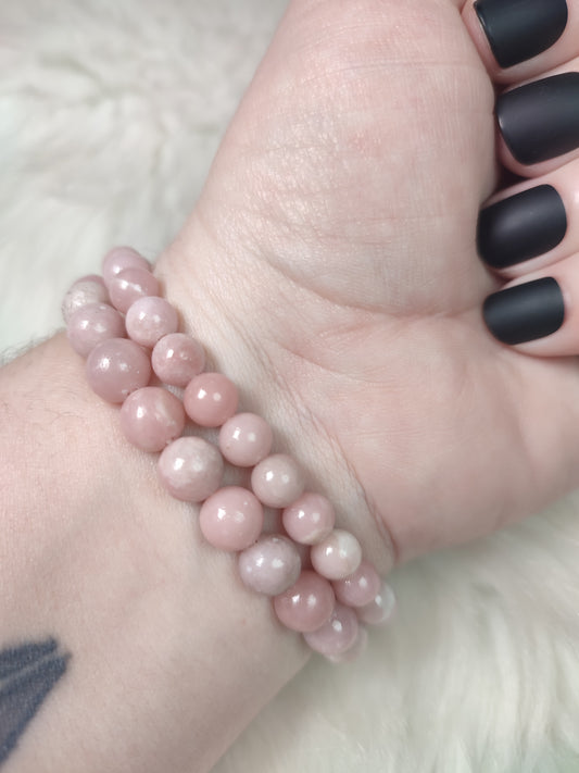 Pulsera bolas ópalo rosa - diferentes medidas