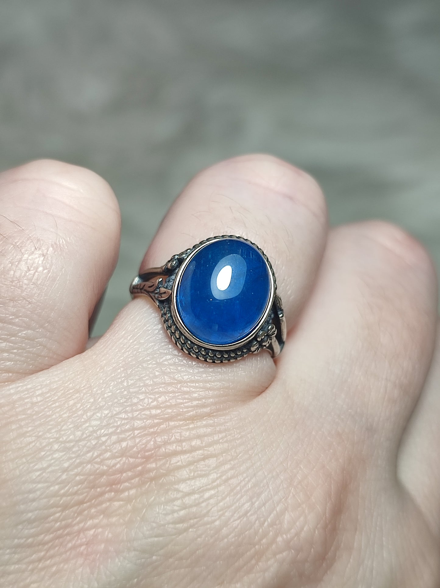 Anillo plata 925 con apatito alta calidad - ajustable n° 2