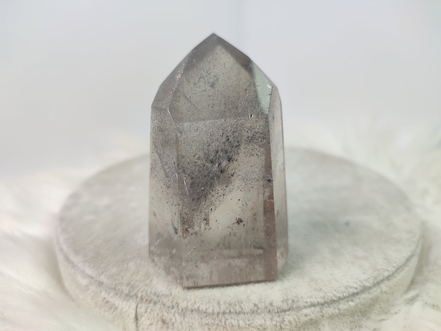 Punta cuarzo fantasma con rutilo plateado - n° 90