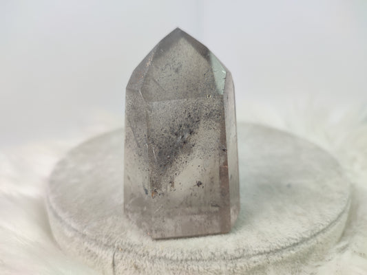 Punta cuarzo fantasma con rutilo plateado - n° 90