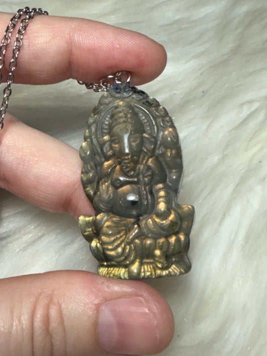 Collar Labradorita Ganesha - Ganesh n°237