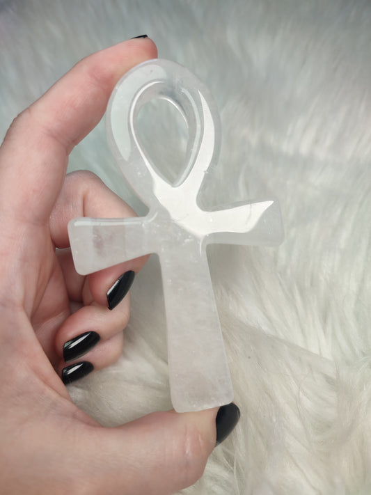 Cruz de la Vida Egipcia Ankh Cuarzo roca