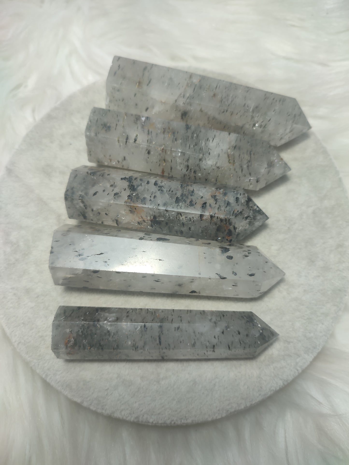 Punta cuarzo con biotita - videos