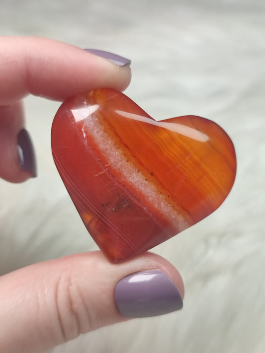 Corazón ágata Cornalina - N° 4