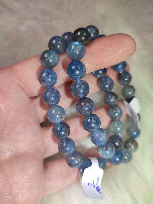 Pulsera elástica esferas de cianita 10mm