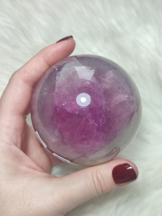 Esfera flúorita con arcoiris 818 gramos - Video