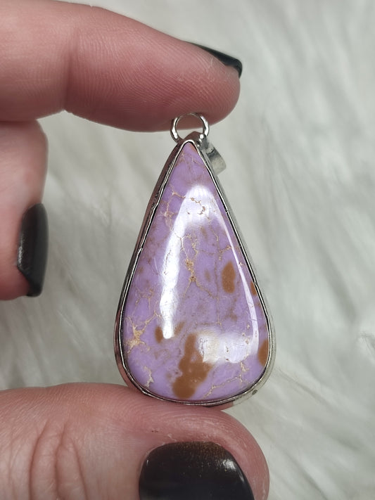 Colgante baño de plata con fósfosiderita - FOS1