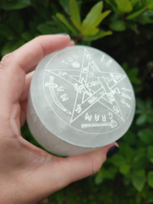 Joyero selenita Tetagramatón+ 500 gramos