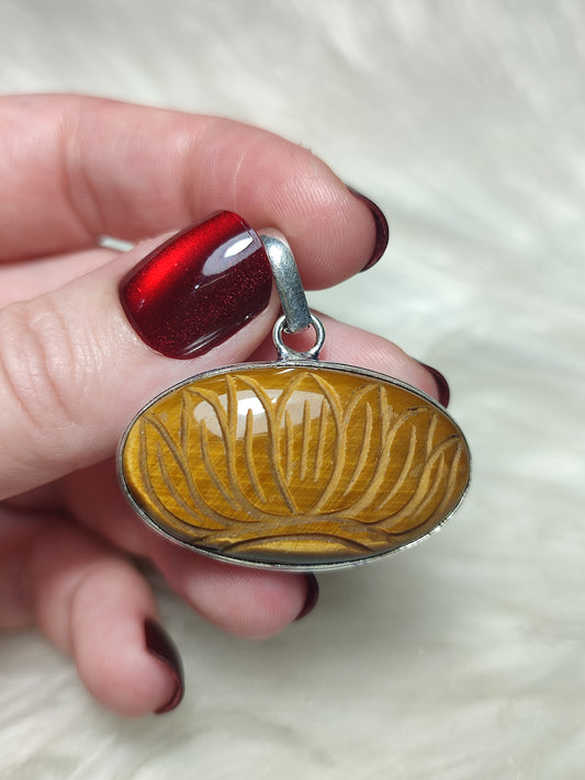 Colgante baño de plata con ojo de tigre 29