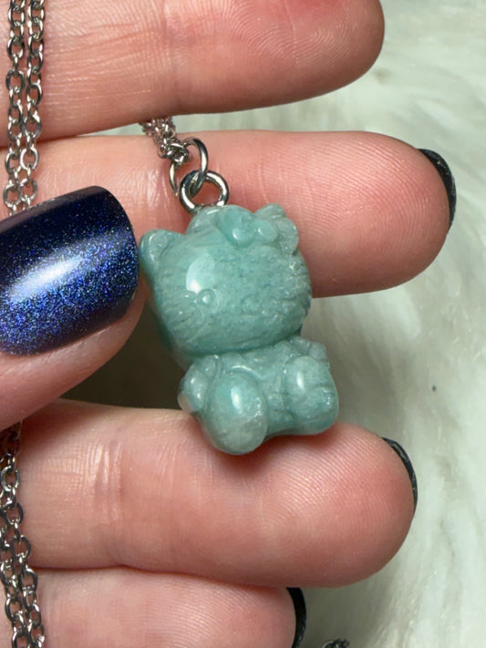 Collar Kitty amazonita n° 97