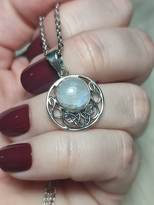 Colgante plata 925 con piedra luna n° 49