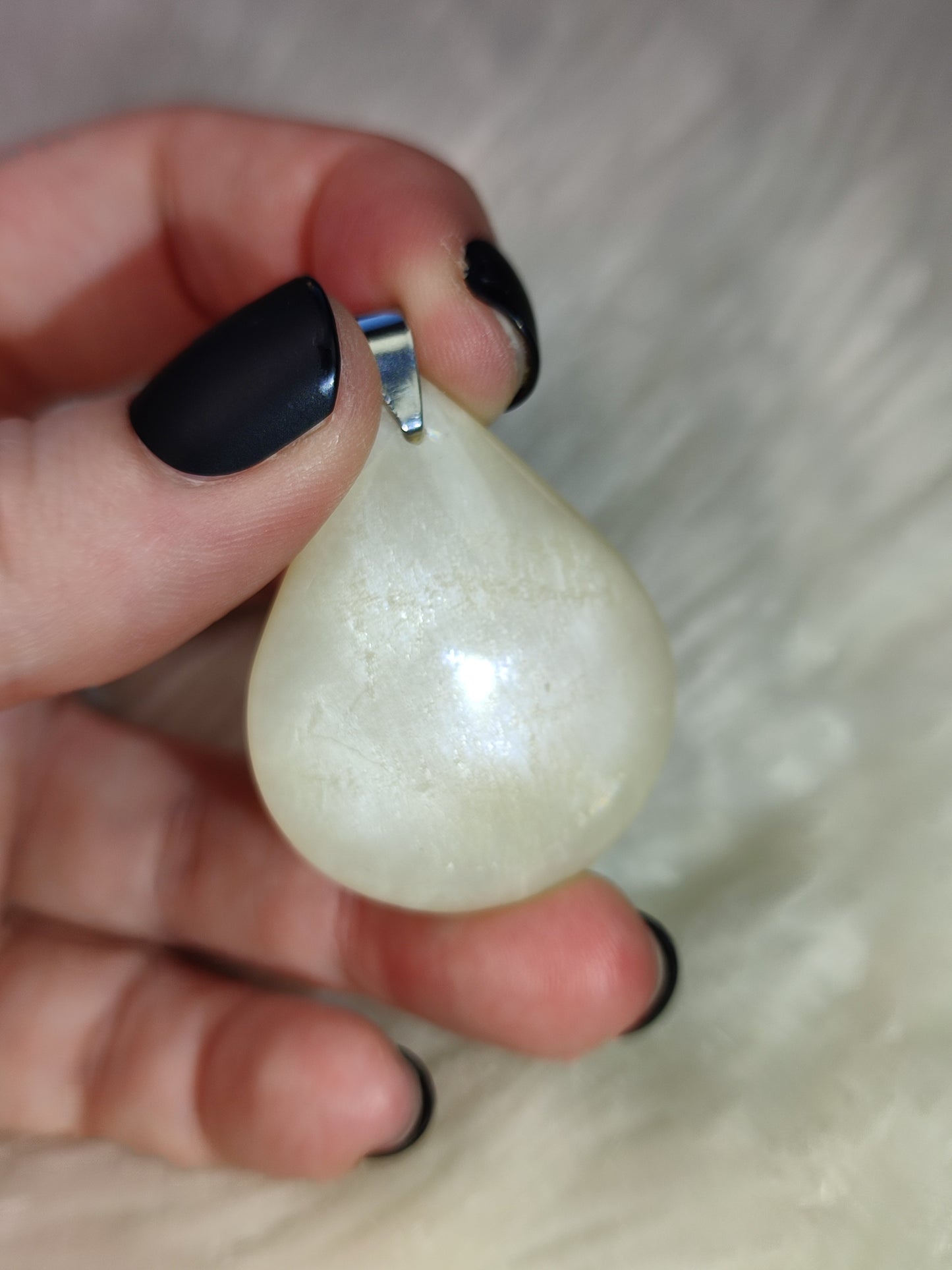 Colgante acero con piedra luna n°73