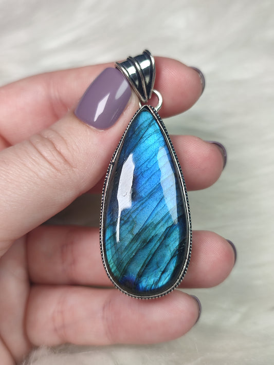 Colgante baño plata y Labradorita n° 508